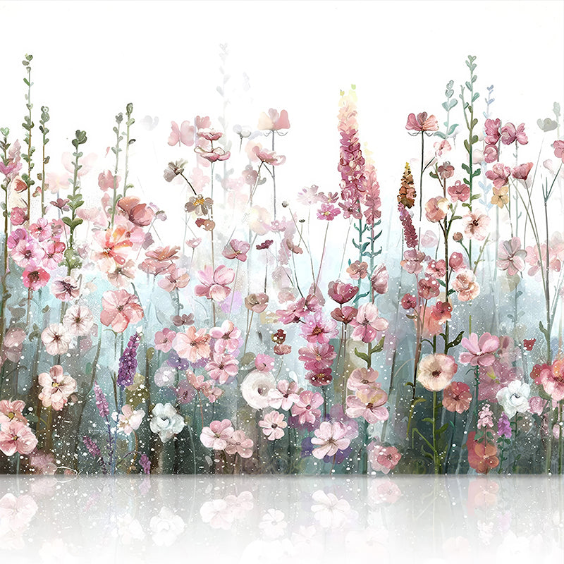 premium one pillowcover backdrops-Mirrored Floral Magic