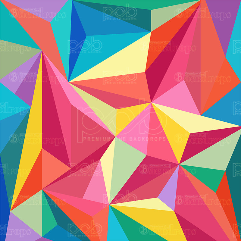 premium one pillowcover backdrops-Multi Color Geo