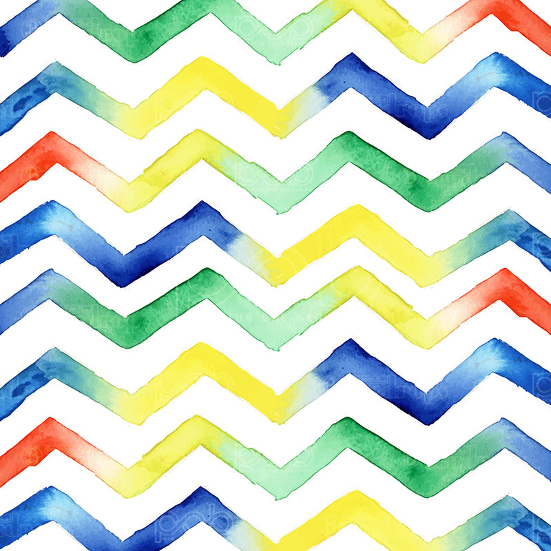premium one pillowcover backdrops-Multi Color Zig Zag