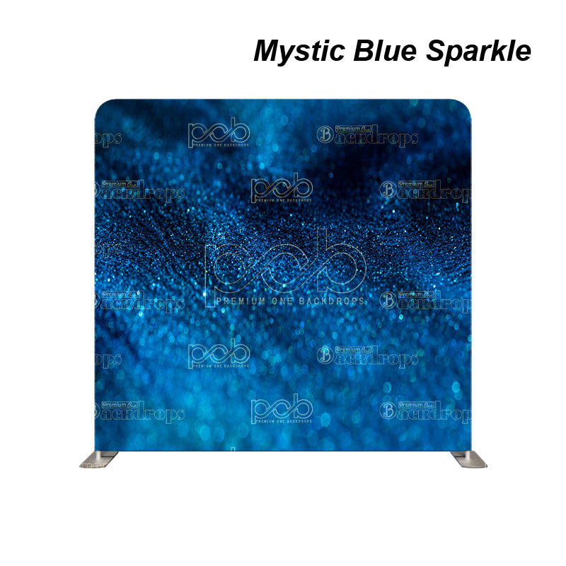 premium one pillowcover backdrops-Mystic Blue Sparkle