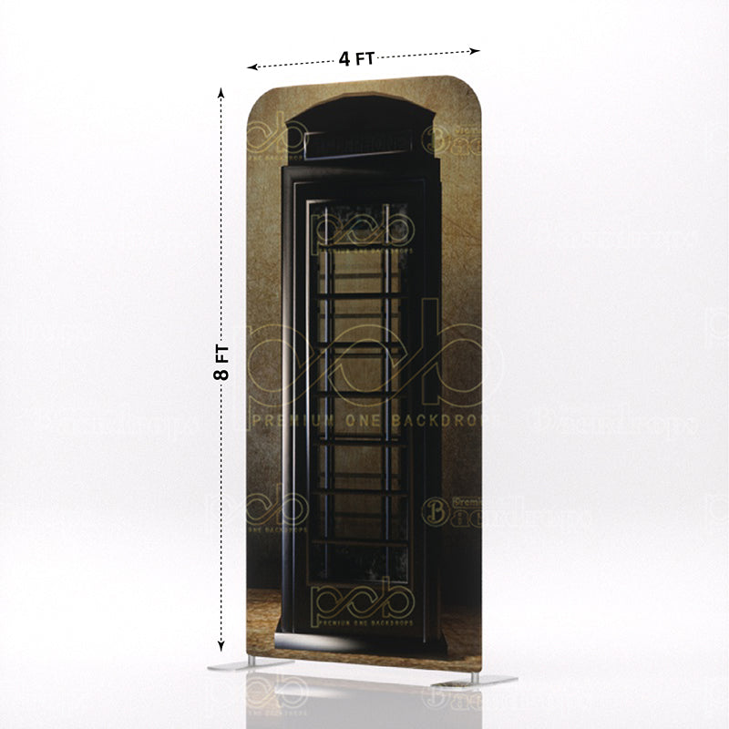 Old telephone booth in London black