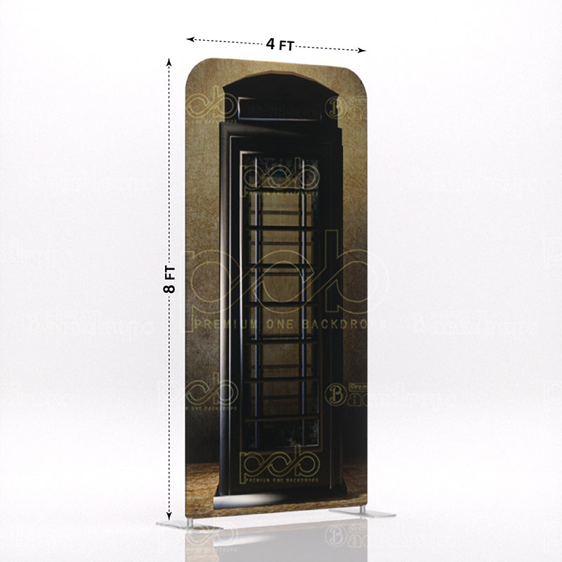 Old telephone booth in London black