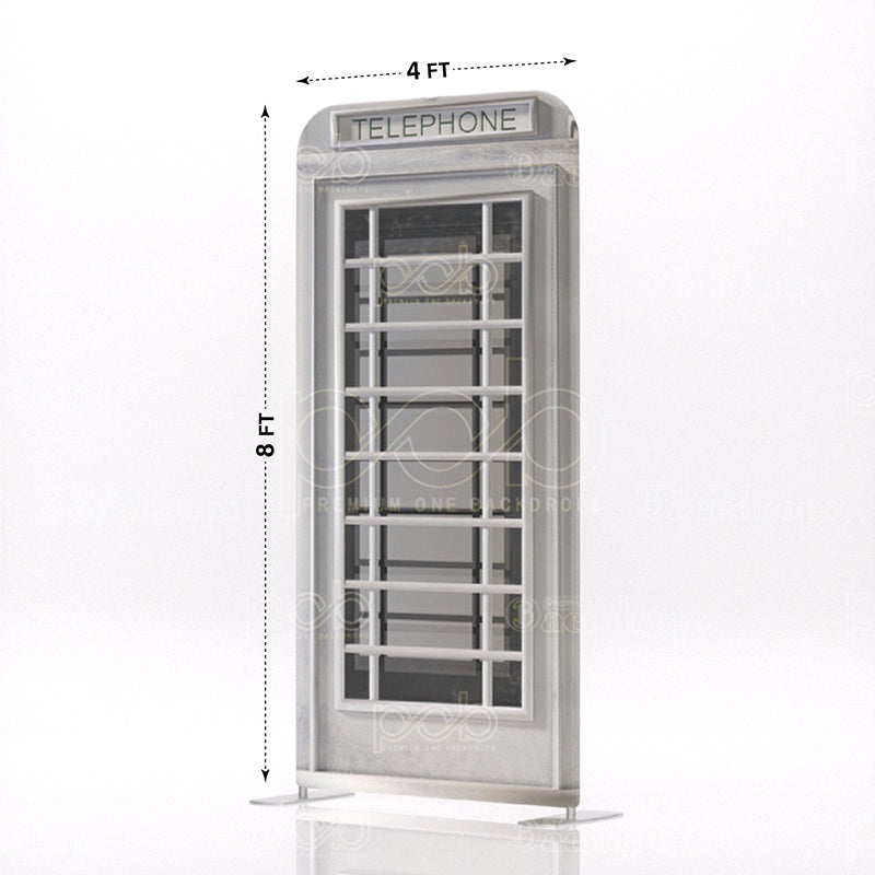 Grey London Telephone Booth 1