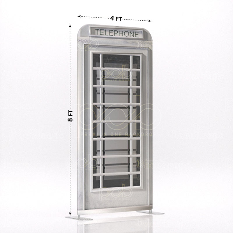 Grey London Telephone Booth 1