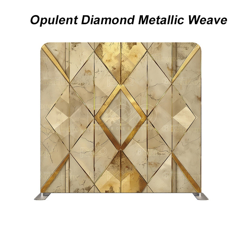 Pillow Cover Backdrop (Opulent Diamond Metallic Weave)
