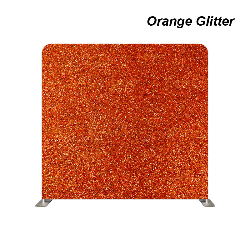 Pillow Cover Backdrop(Orange Glitter)