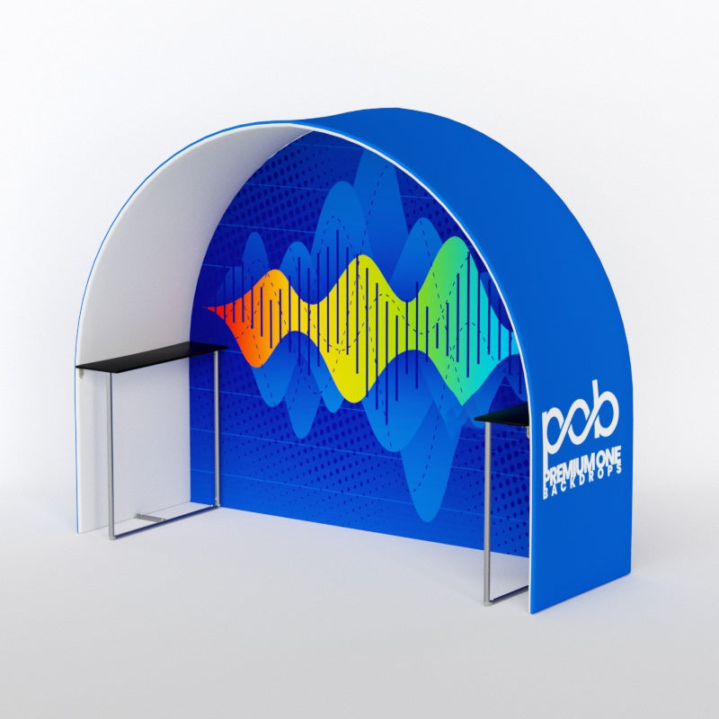 Round Arch Trade Show Booth with Shelf