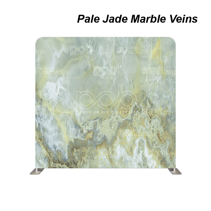 premium one pillowcover backdrops-Pale Jade Marble Veins