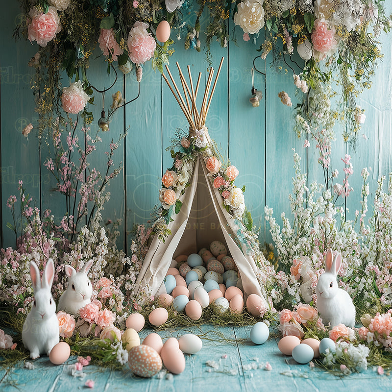 premium one pillowcover backdrops-Pastel Easter Haven