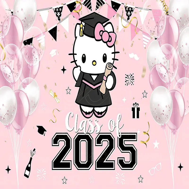 Pillow Cover Backdrop (Hello Kity Graduation)