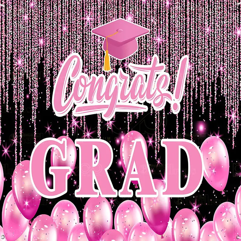 Pillow Cover Backdrop (Shining Pink Graduation)