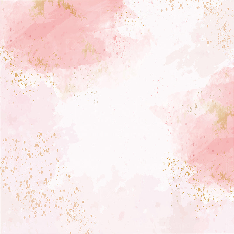 premium one pillowcover backdrops-Pink Gold Splatter Art