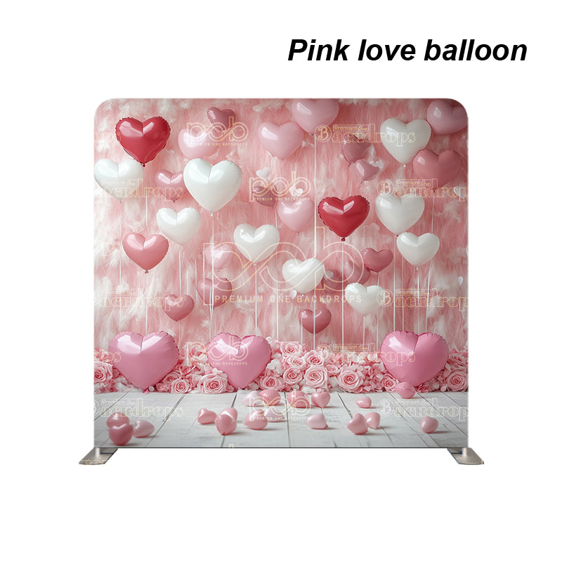premium one pillowcover backdrops-Pink love balloon