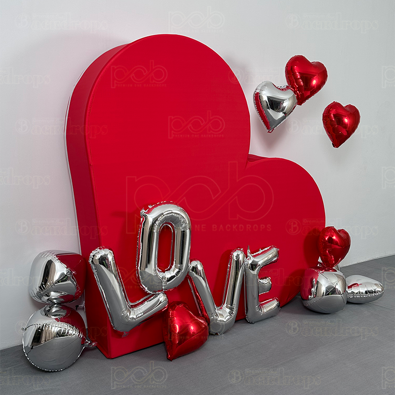 PremiumOneBackdrops-3D Heart Backdrop