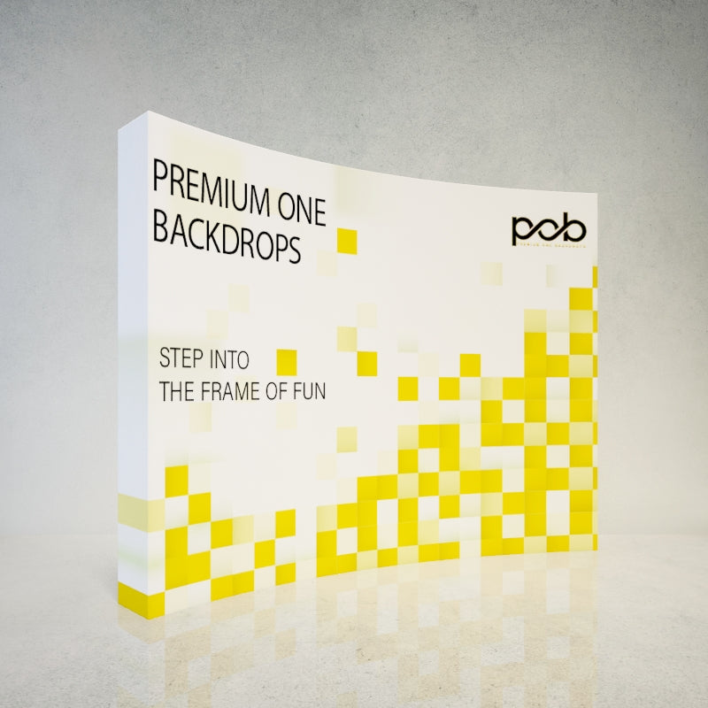 Curved Fabric Pop Up Display With Side