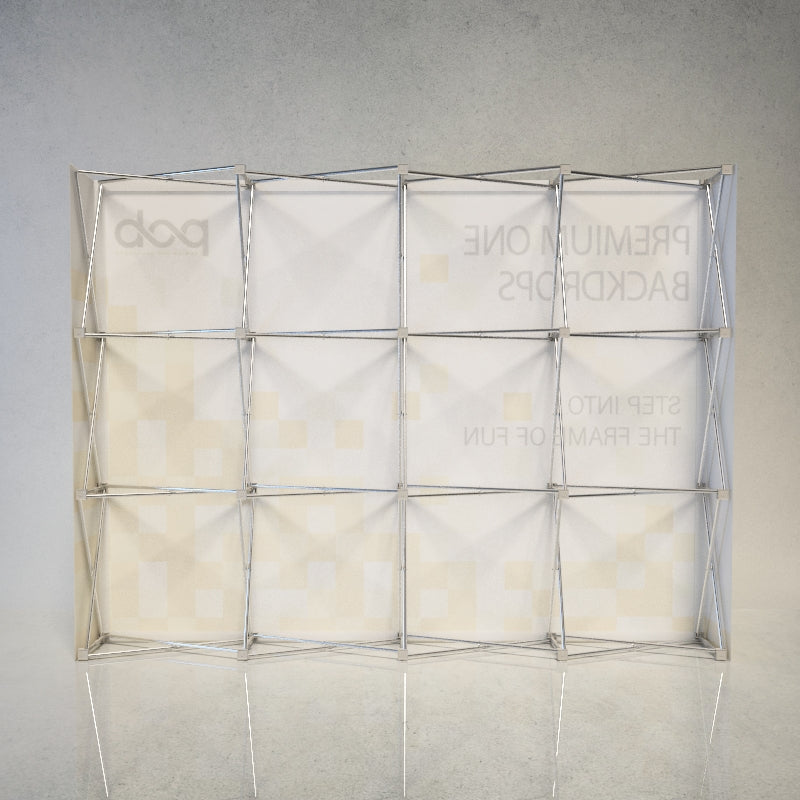 Step and Repeat Straight Fabric Pop Up Display With Sides