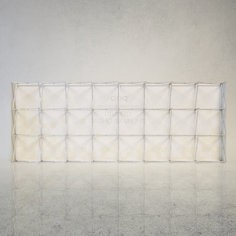 Step and Repeat Straight Fabric Pop Up Display With Sides