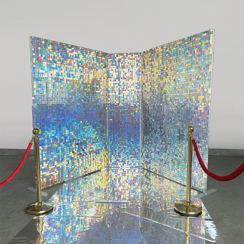 Colorful Shimmer Wall Vogue Booth