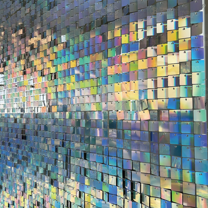 Colorful Shimmer Wall Vogue Booth