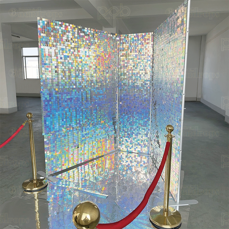 Colorful Shimmer Wall Vogue Booth