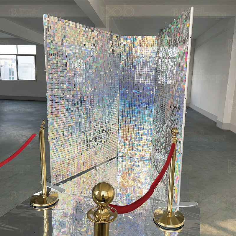 Colorful Shimmer Wall Vogue Booth