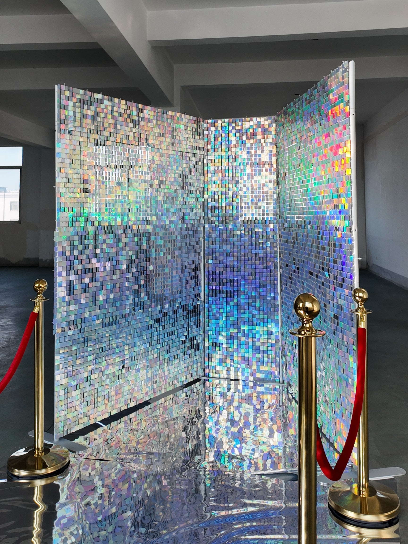 Colorful Shimmer Wall Vogue Booth