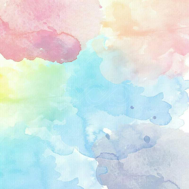 premium one pillowcover backdrops-Rainbow Watercolor Reverie