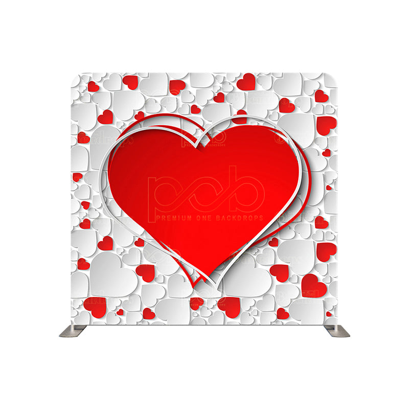 premium one pillow cover backdrops-Red Heart