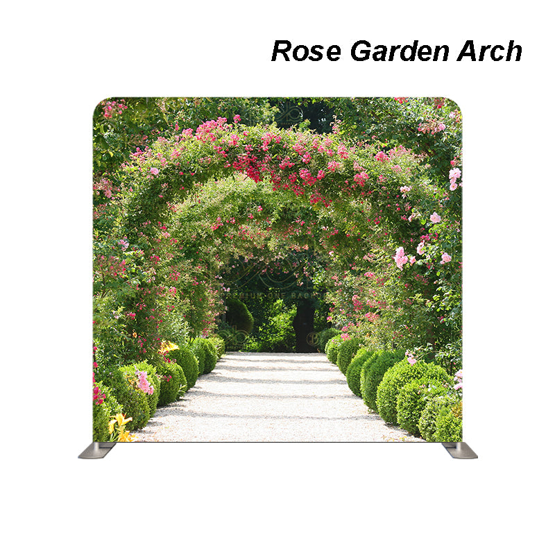 premium one pillowcover backdrops-Rose Garden Arch