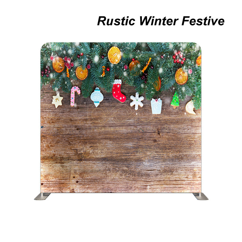 Pillow Cover Backdrop (Rustic Winter Festive)