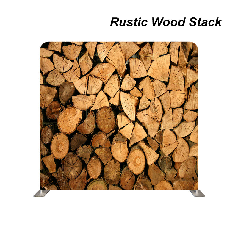 Pillow Cover Backdrop (Rustic Wood Stack)