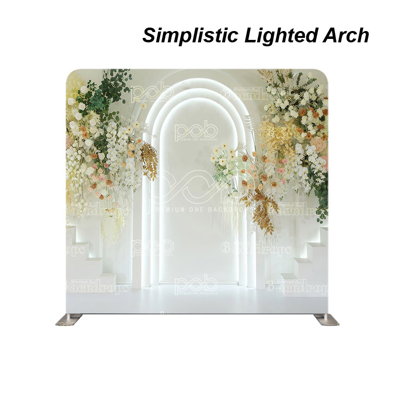 premium one pillowcover backdrops-Simplistic Lighted Arch
