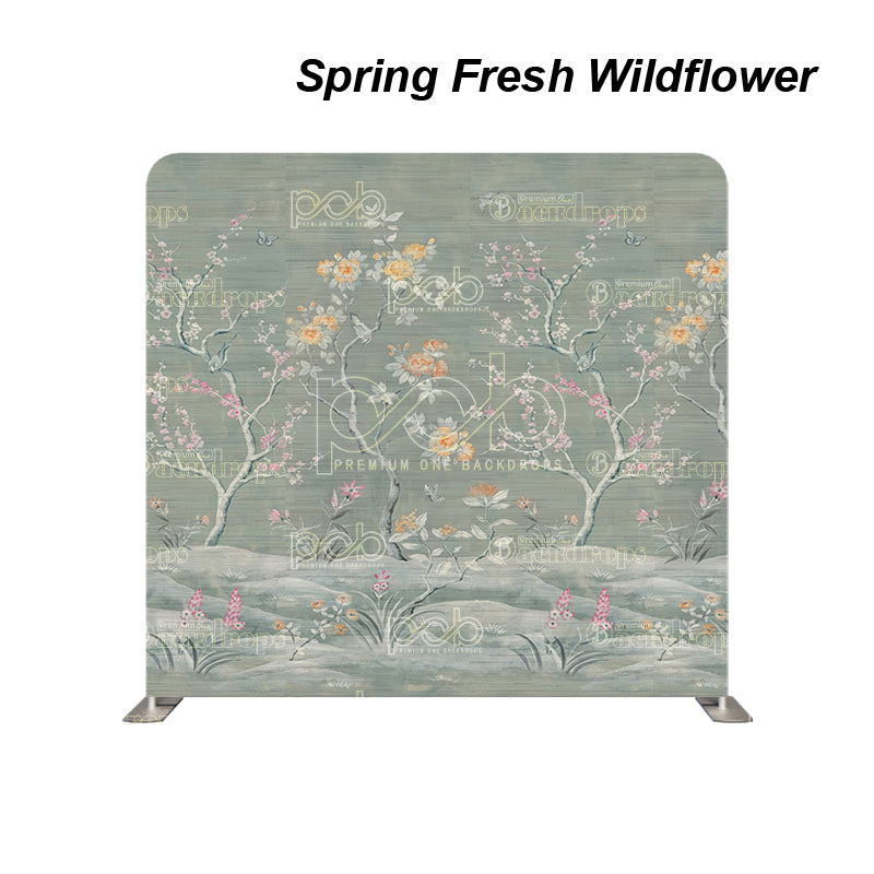 premium one pillowcover backdrops-Spring Fresh Wildflower