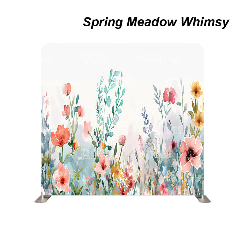 premium one pillowcover backdrops-Spring Meadow Whimsy