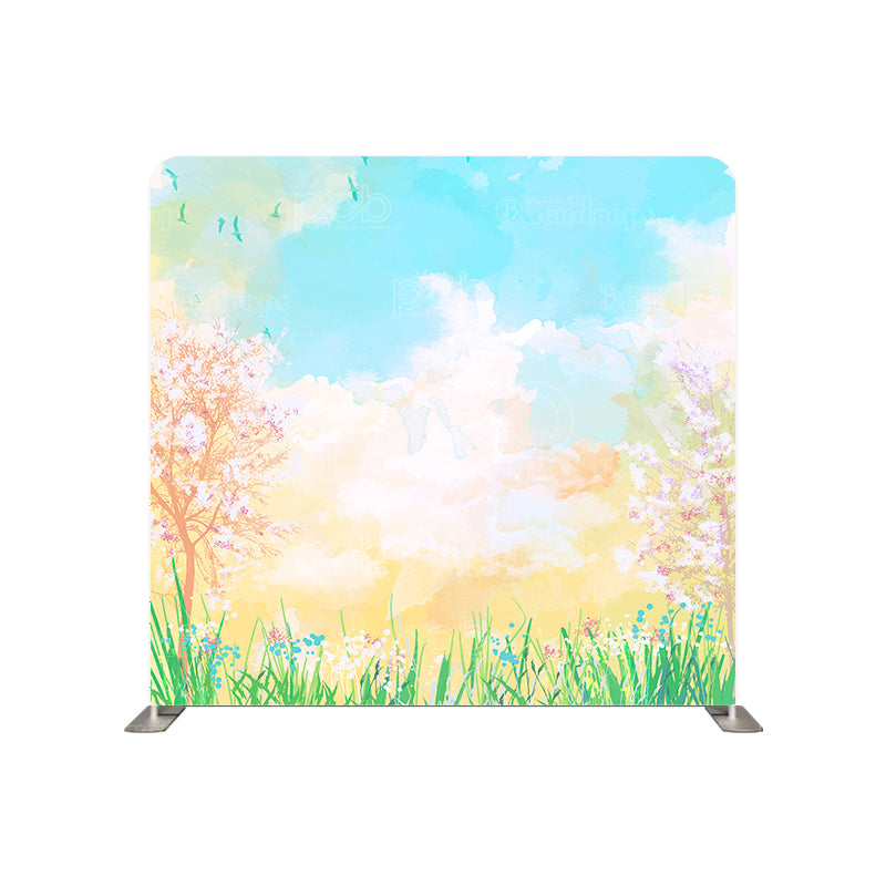 Pillow Cover Backdrop (Spring Sky Meadow)