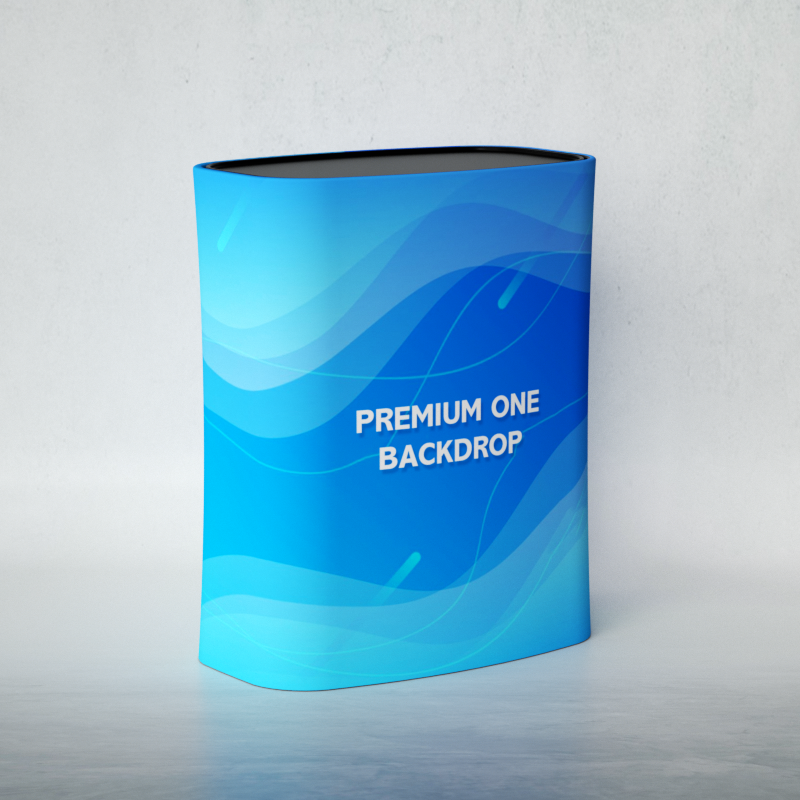 Oval Spring Up Display Counter with LED Lights