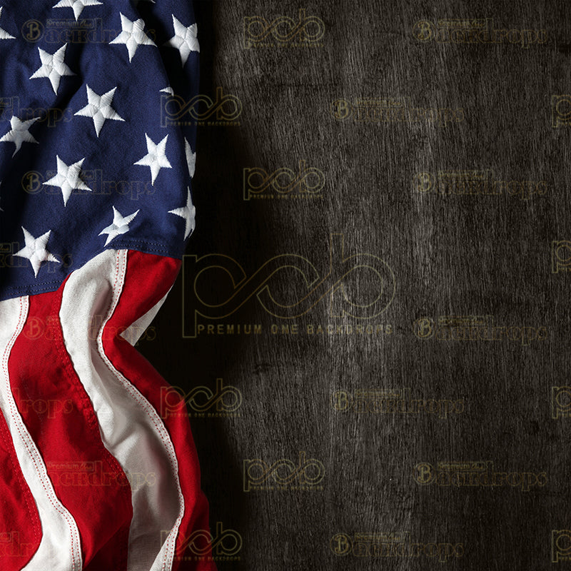 Pillow Cover Backdrop (Stars and Stripes on Timber)