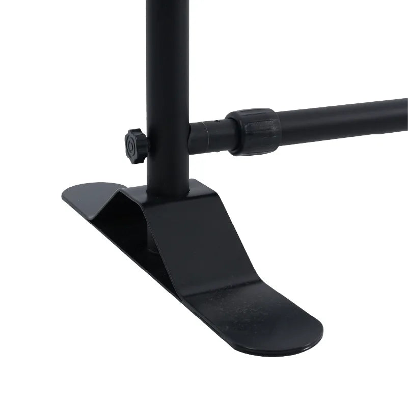 Metal base and lower crossbar connection for 10ft step and repeat banner frame