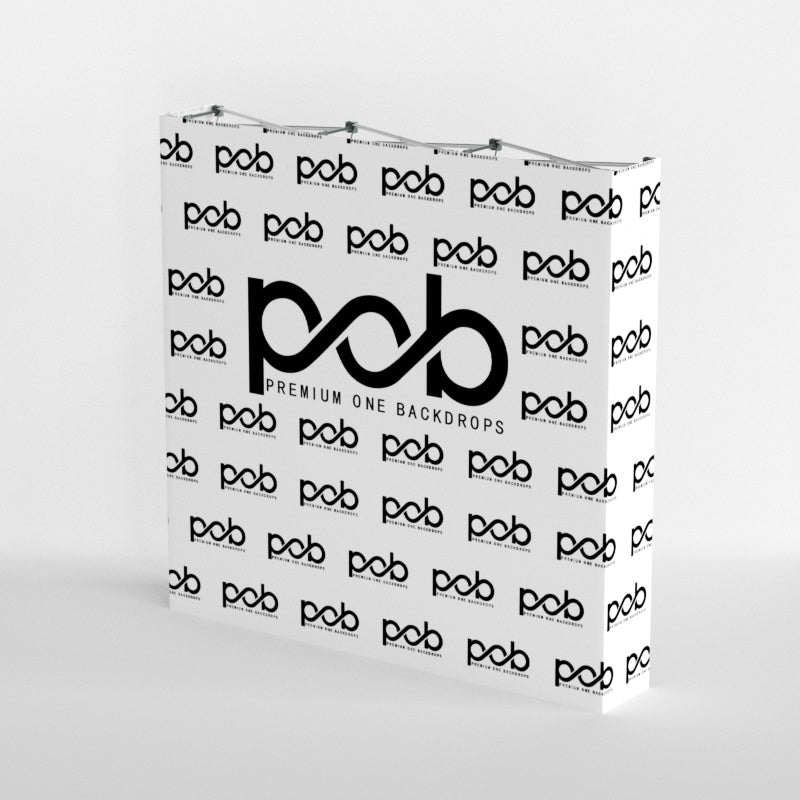 Step and Repeat Straight Fabric Pop Up Display With Sides