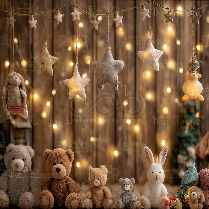 Pillow Cover Backdrop (Twinkling Toy Retreat)
