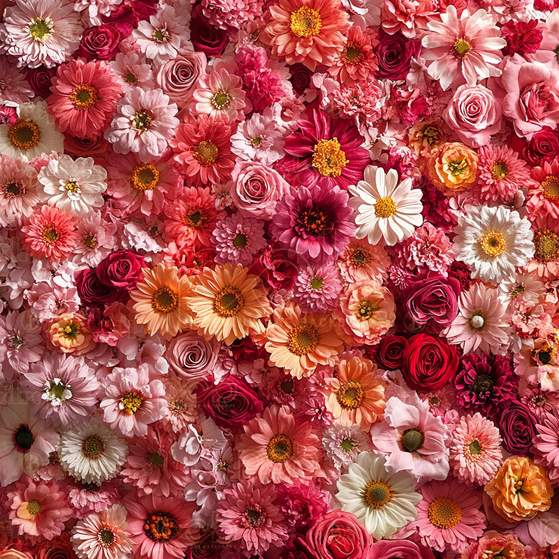 Pillow Cover Backdrop (Vibrant Flower Feast)