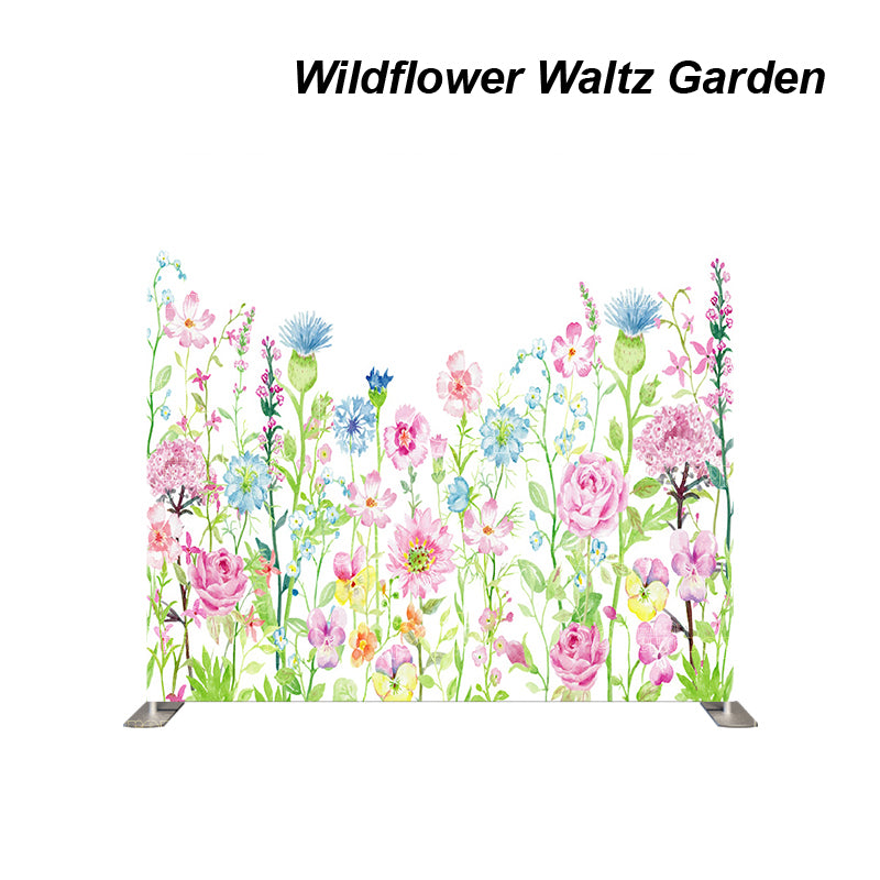 premium one pillowcover backdrops-Wildflower Waltz Garden