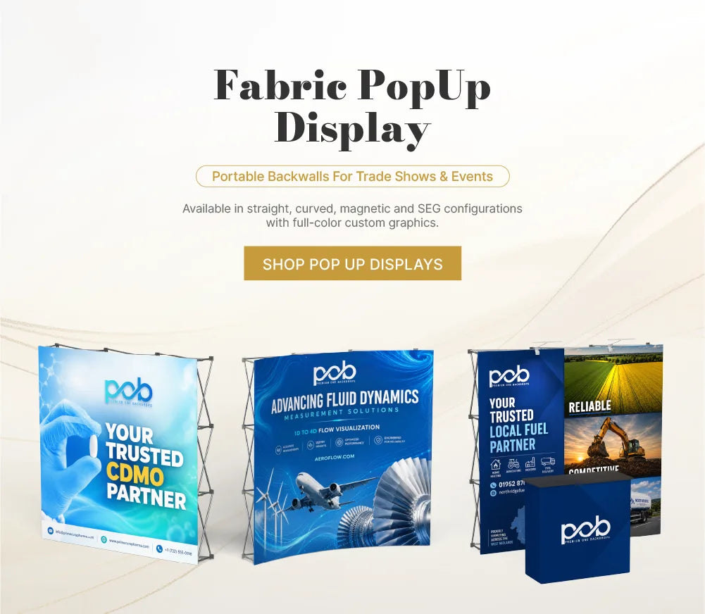 Portable Fabric Pop Up Displays for Trade Shows & Events