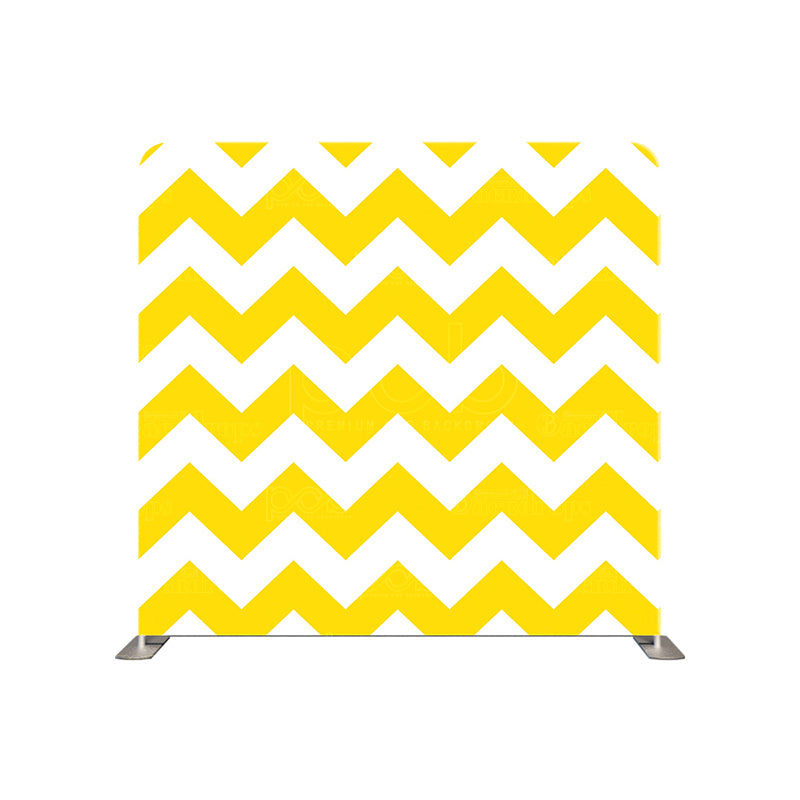 premium one pillowcover backdrops-yellow white chevron