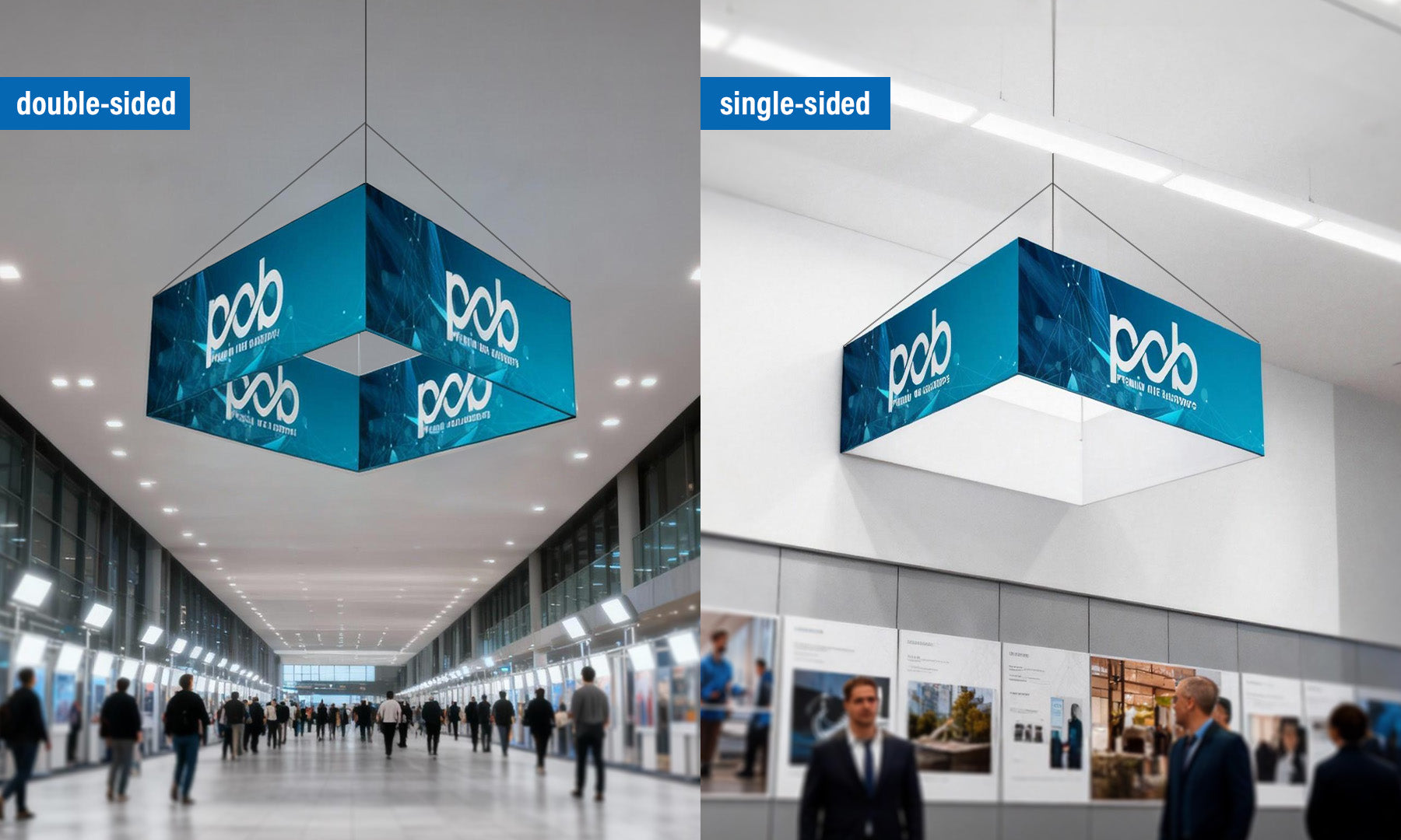 How to Choose Between Double‑Sided and Single‑Sided Hanging Signs for Your Indoor Venue Layout