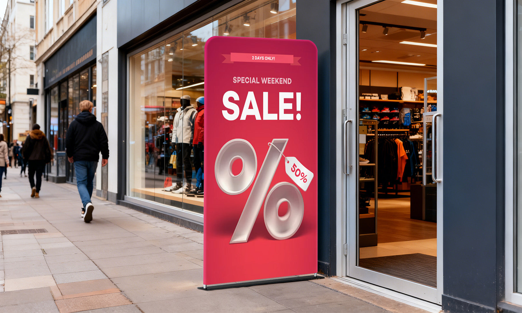 EZ Banner Stand The Most Versatile & Affordable Tension Fabric Display for Trade Shows, Events, and Retail