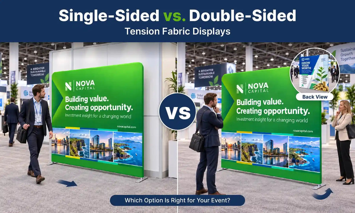 Single-Sided vs. Double-Sided Tension Fabric Displays