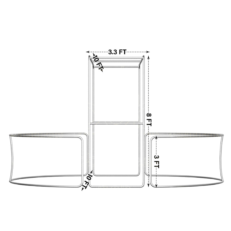 360 Overhead Photo Booth Backdrop Half Circle Surround Booth