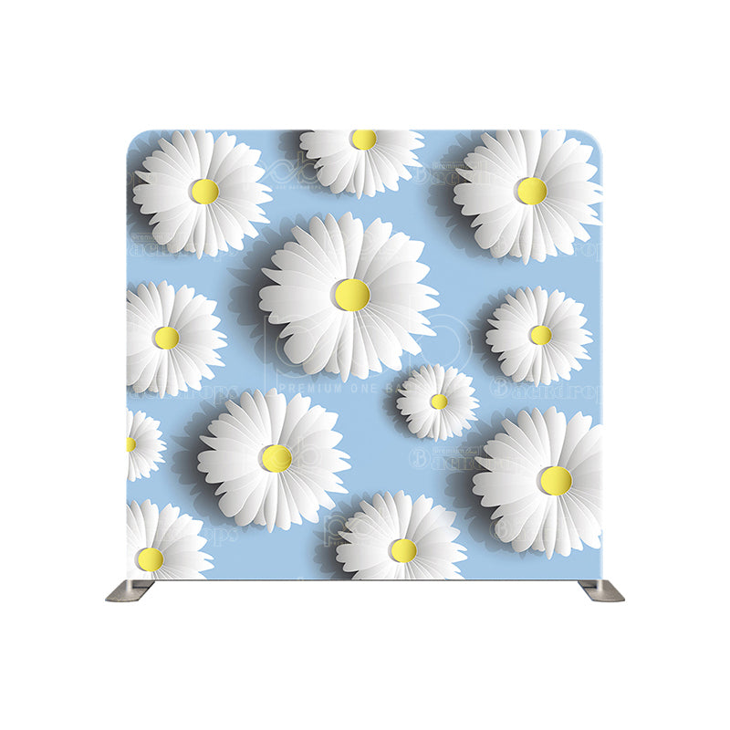 premium one pillowcover backdrops-3D Daisies