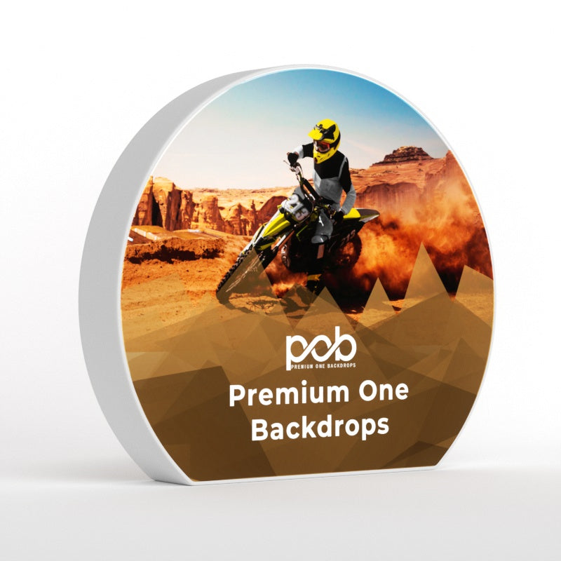 3D Moon-Shaped Tension Fabric Media Wall